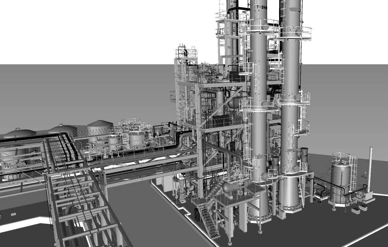 工業廠房 3D 結構設計模型